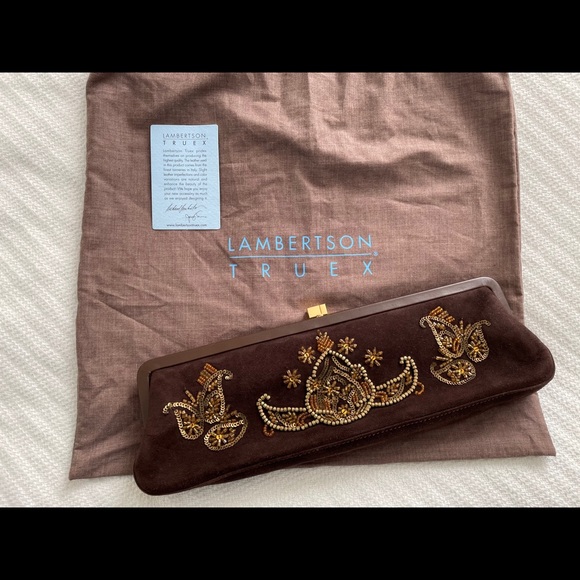 Lambertson Truex Beaded Suede Clutch - Picture 6 of 6